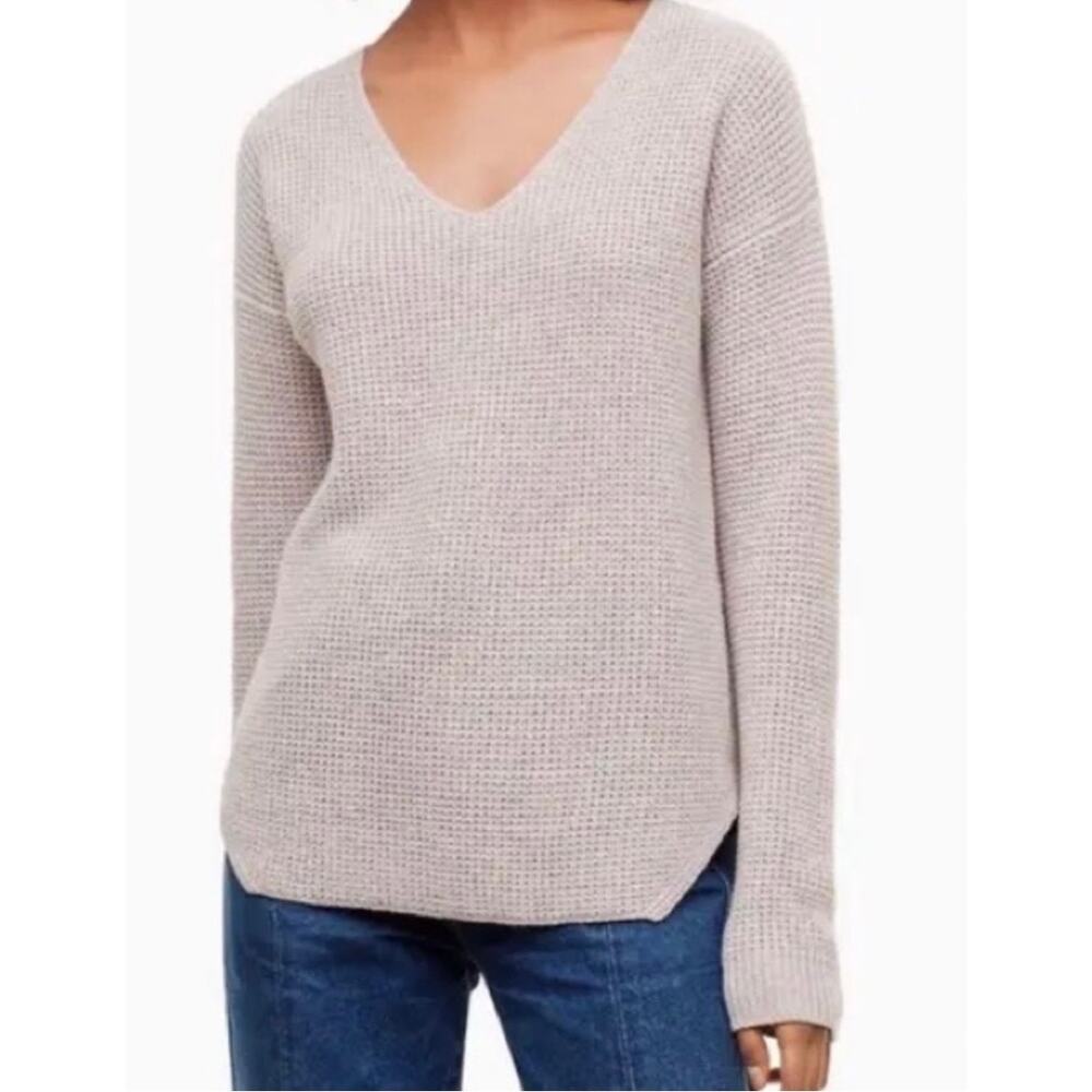 Aritzia Wilfred Free Gray 100% Merino Wool Sweater Size S Cozy Capsule Neutral